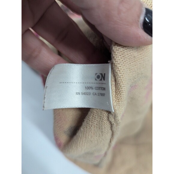 Old Navy Button Front Fitted Brown & Pink Floral Cardigan Sweater Size Small - Picture 6 of 6